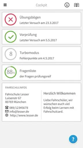 Fahrschulcard screenshot