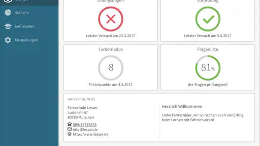 Fahrschulcard screenshot
