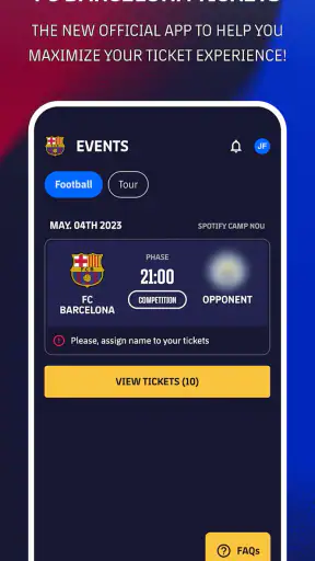 FC Barcelona Tickets screenshot