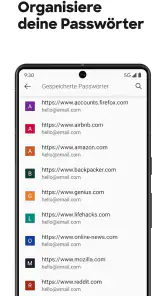 Firefox: internet browser screenshot