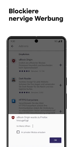 Firefox: internet browser screenshot