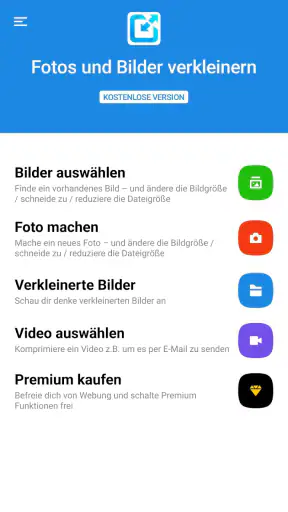 Fotos und Bilder Verkleinern screenshot