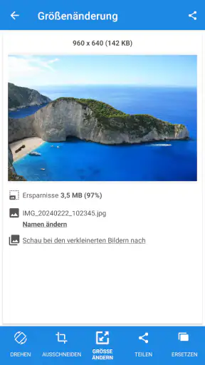 Fotos und Bilder Verkleinern screenshot