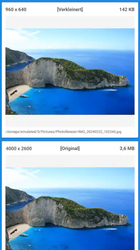 Fotos und Bilder Verkleinern screenshot