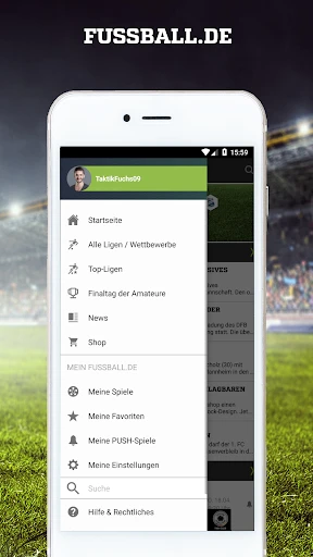 FUSSBALL.DE screenshot