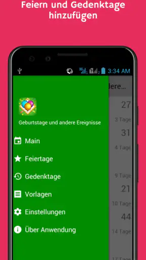 Geburtstage und Ereignisse screenshot