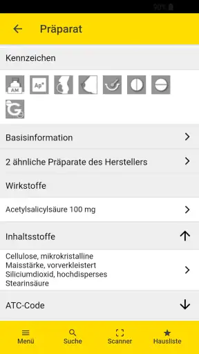 Gelbe Liste Medikamente App screenshot
