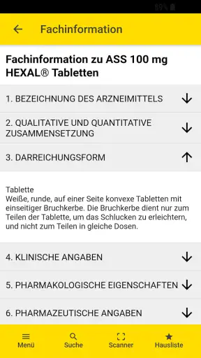 Gelbe Liste Medikamente App screenshot