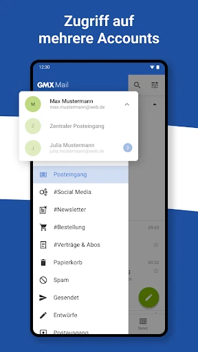 GMX - Mail, Cloud & News screenshot