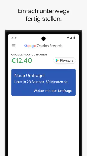 Google Umfrage-App screenshot