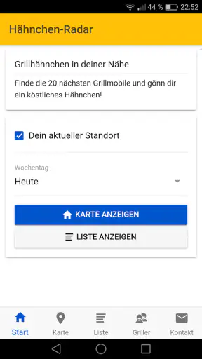Hähnchen-Radar screenshot
