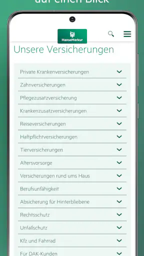HanseMerkur ServiceApp screenshot