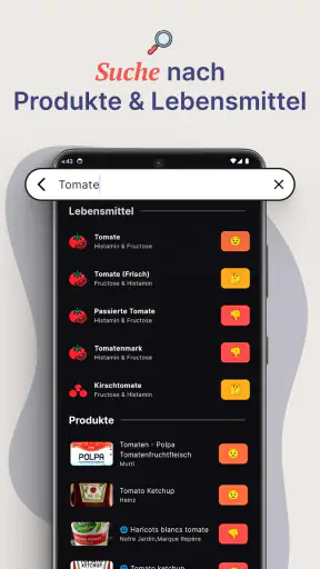 Histamin & Fructose InTolerApp screenshot