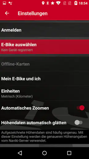 Impulse E-Bike Navigation screenshot