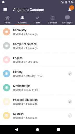 itslearning mobile screenshot
