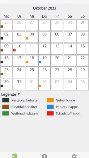 KsB Abfall- und Wertstoffapp screenshot