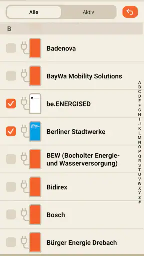 Ladefuchs: EV Strompreise screenshot