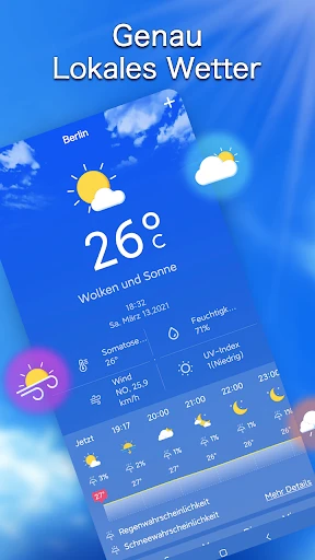 Lokale Wettervorhersage screenshot