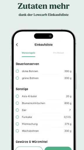 LowCarb - Abnehmen ohne Hunger screenshot