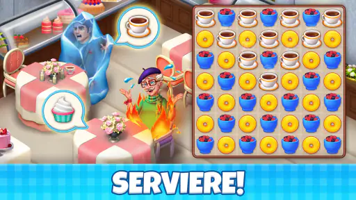 Manor Cafe: 3-Gewinnt-Spiele screenshot