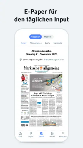 MAZ - Nachrichten und Podcast screenshot