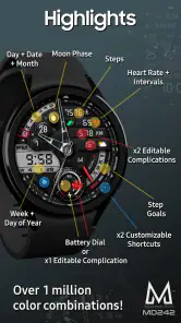 MD242 Hybrid watch face screenshot