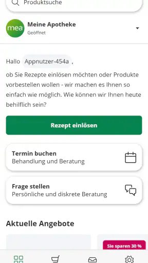 mea® - meineapotheke.de screenshot