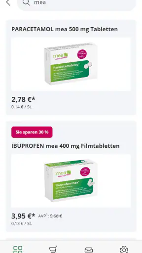 mea® - meineapotheke.de screenshot