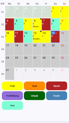 Mein Dienstplan screenshot