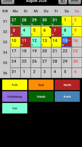 Mein Dienstplan screenshot