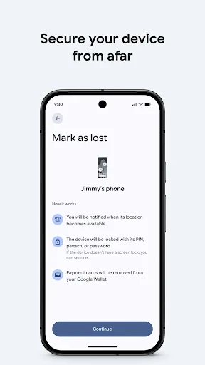 „Mein Gerät finden“ von Google screenshot