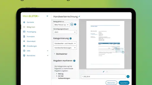 MeinELSTER+ screenshot