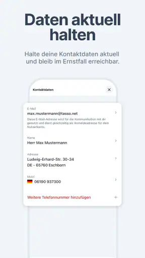 MeinTASSO screenshot