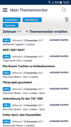 Merkur ePaper screenshot
