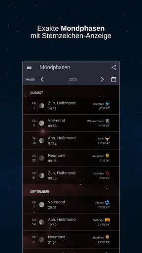 MoonWorx Mondkalender screenshot