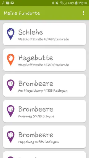 Mundraub Navigator screenshot