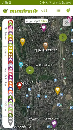 Mundraub Navigator screenshot