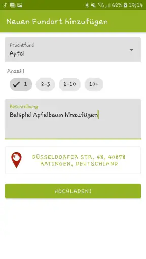 Mundraub Navigator screenshot