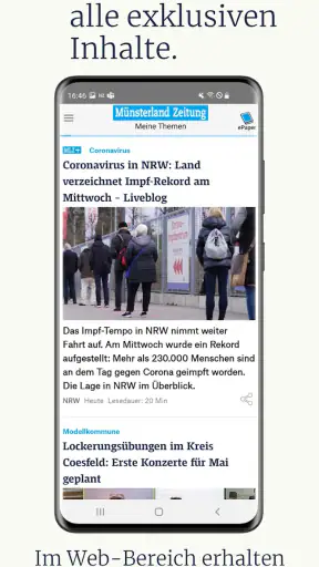 Münsterland Zeitung screenshot