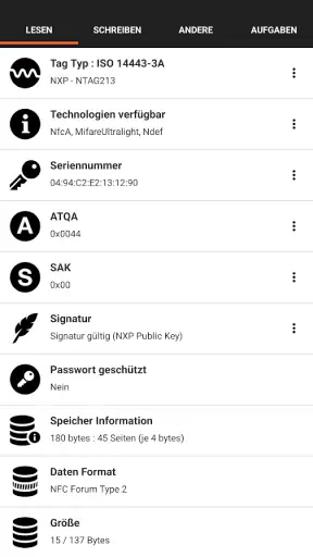 NFC Tools screenshot