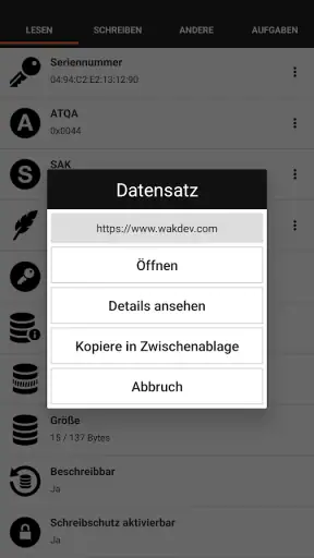 NFC Tools screenshot