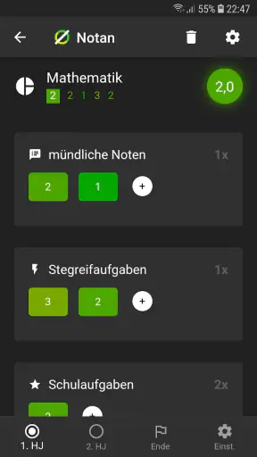 Notan: Notenrechner screenshot