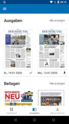 Oberpfalz Medien E-Paper screenshot