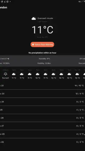 OpenWeather screenshot