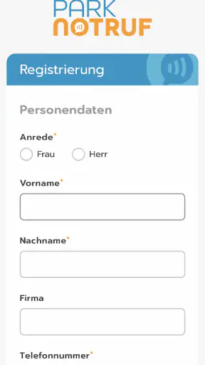 Parknotruf screenshot