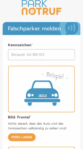 Parknotruf screenshot