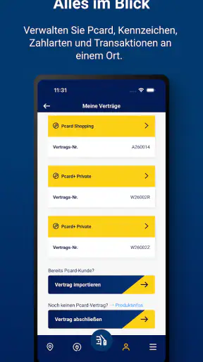 Pcard App | Parken & Laden screenshot