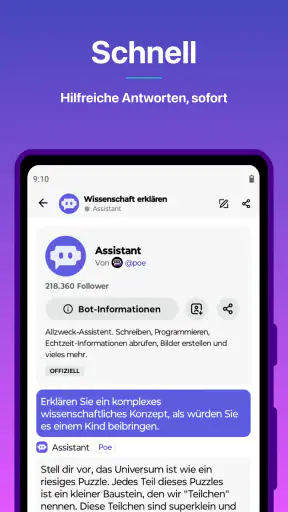 Poe - Schneller KI-Chat screenshot