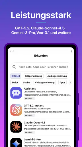 Poe - Schneller KI-Chat screenshot