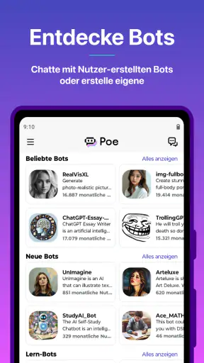Poe - Schneller KI-Chat screenshot